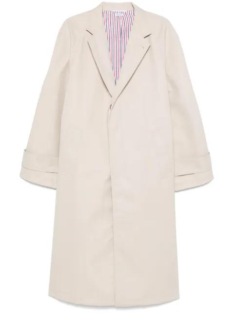 cotton raglan coat by THOM BROWNE