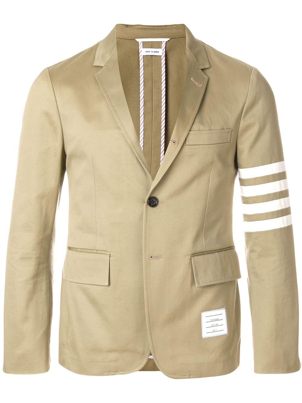 cotton twill 4-Bar unconstructed sportcoat by THOM BROWNE