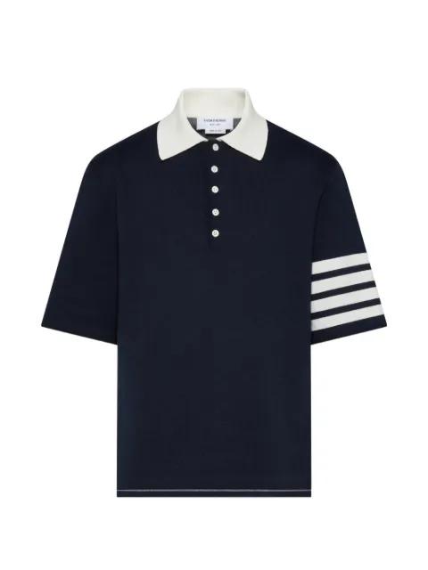 crest intarsia jacquard 4-Bar rugby fit polo by THOM BROWNE