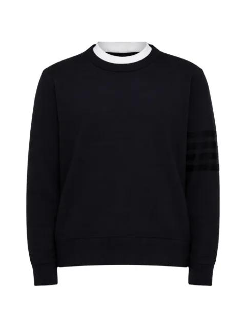 crew neck striped sweater by THOM BROWNE