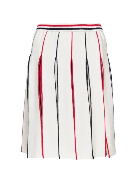crochet-stitch variegated-stripe skirt by THOM BROWNE