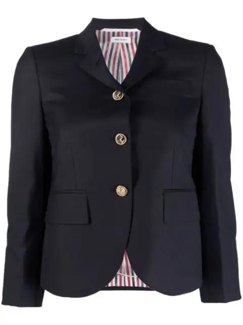 cropped single-breasted blazer by THOM BROWNE