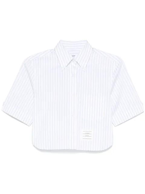 cropped striped shirt by THOM BROWNE