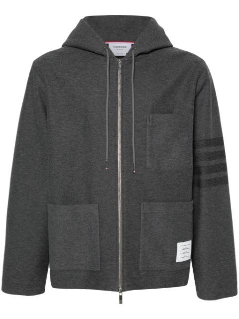 double face tech 4-bar jacket by THOM BROWNE