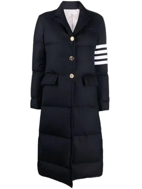 down-feather 4-Bar overcoat by THOM BROWNE