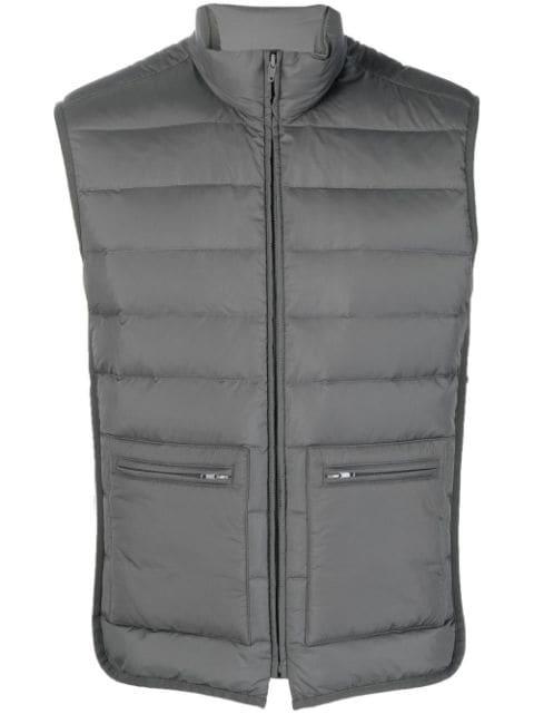 down-feather padded gilet by THOM BROWNE