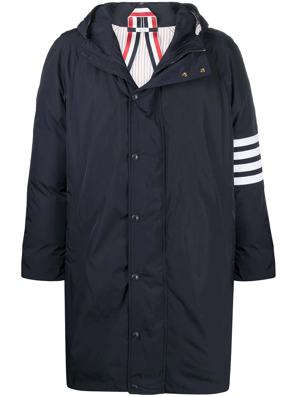 downfill hoodied football 4-Bar parka by THOM BROWNE