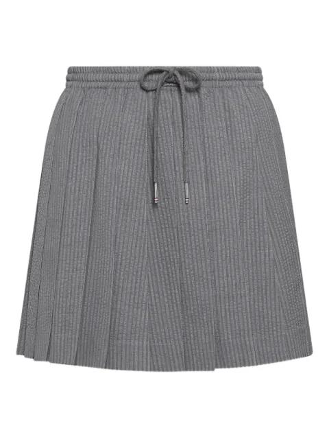 drawstring-fastening pleated mini skirt by THOM BROWNE