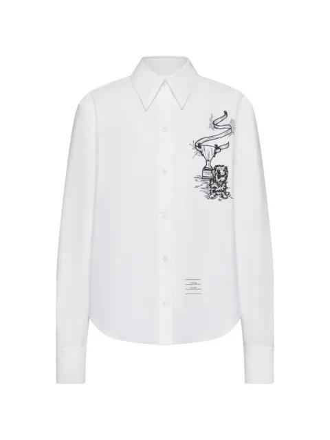 embroidery long-sleeve shirt by THOM BROWNE