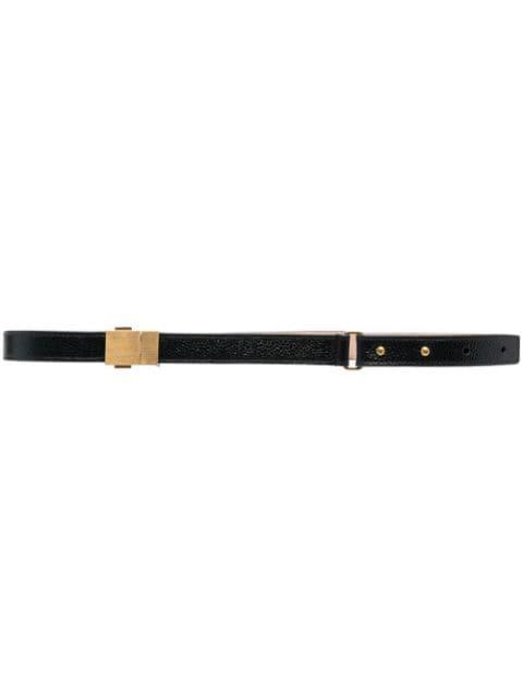 engraved logo belt by THOM BROWNE