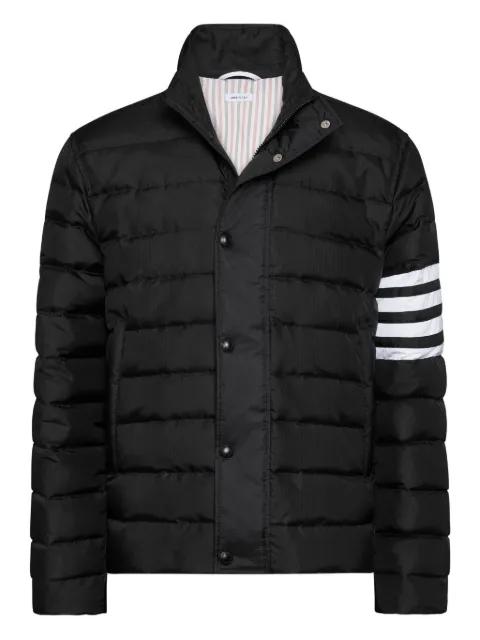 four-bar stripe-detail jacket by THOM BROWNE