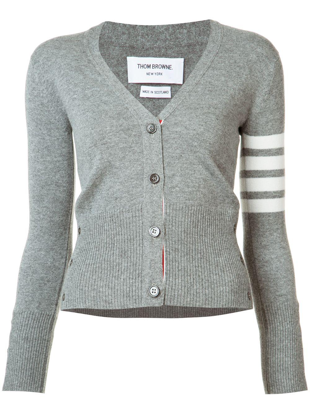 four-stripe cardigan by THOM BROWNE