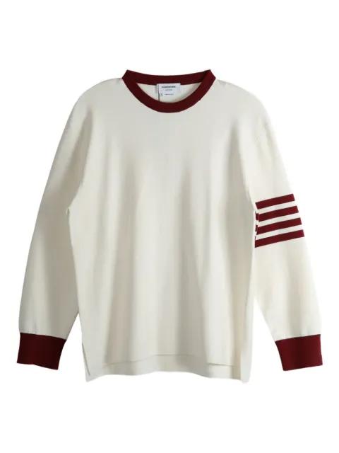 four-stripe crew-neck sweater by THOM BROWNE
