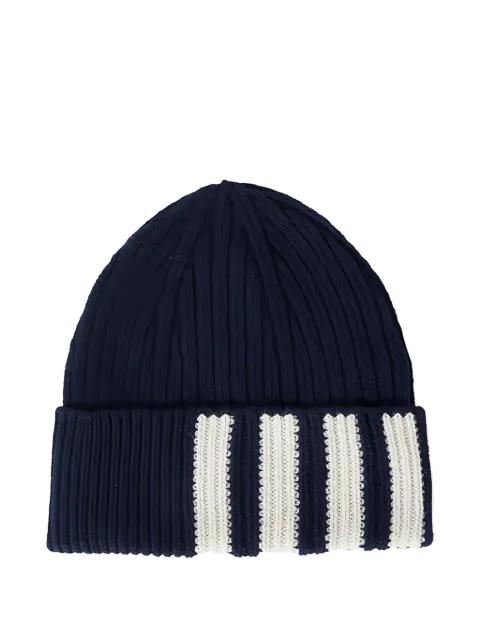 four-striped knitted bennie by THOM BROWNE