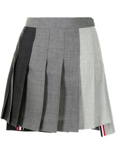 fresco Funmix pleated mini skirt by THOM BROWNE