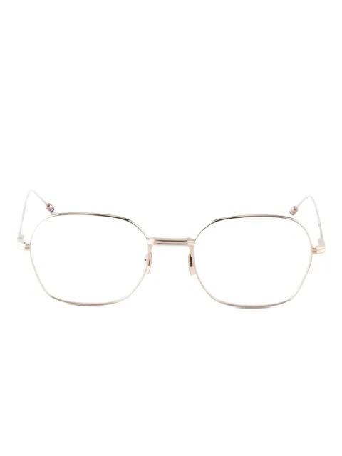 geometric-frame glasses by THOM BROWNE