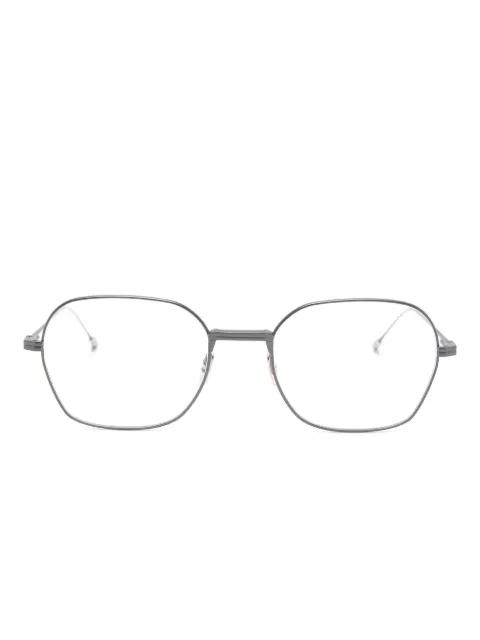 geometric-frame glasses by THOM BROWNE