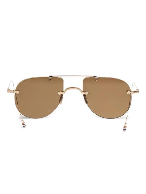 geometric-frame sunglasses by THOM BROWNE