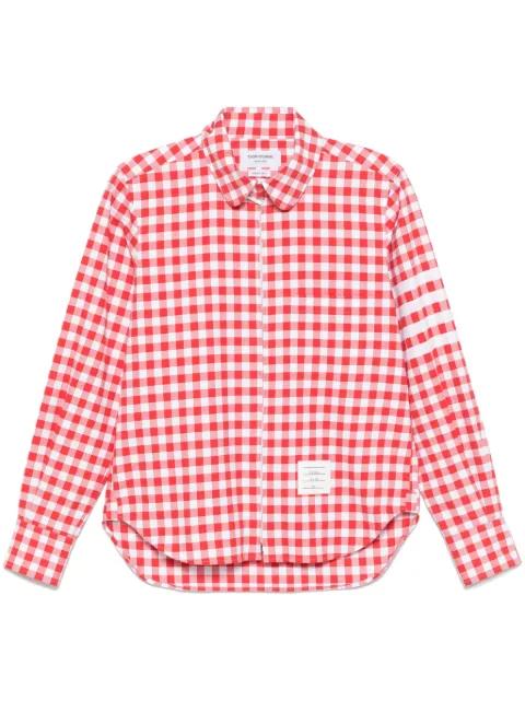 gingham-check flannel shirt by THOM BROWNE