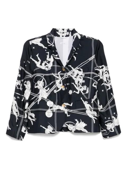 graphic-print sport coat by THOM BROWNE