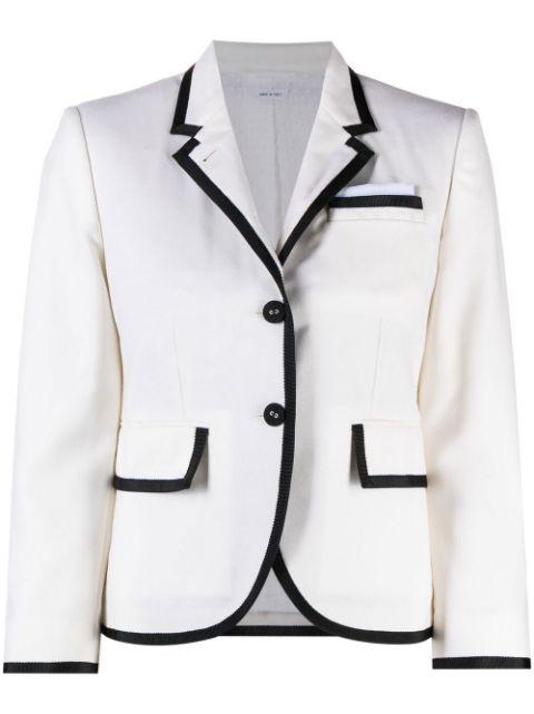 grosgrain ribbon-trim blazer by THOM BROWNE