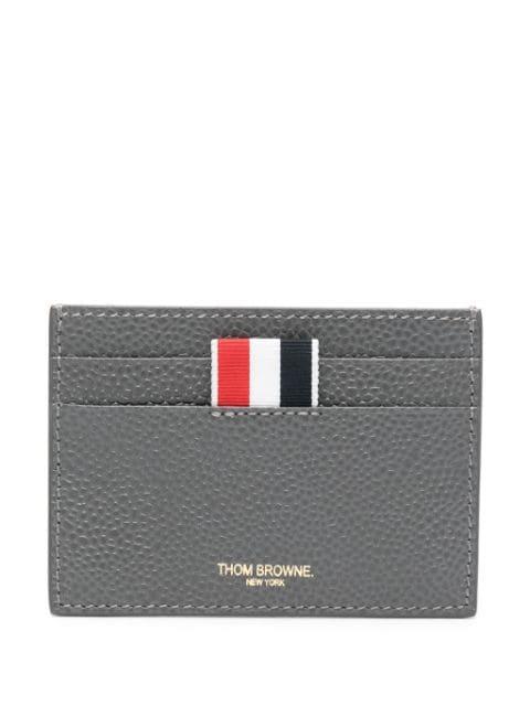 grosgrain-tab leather cardholder by THOM BROWNE
