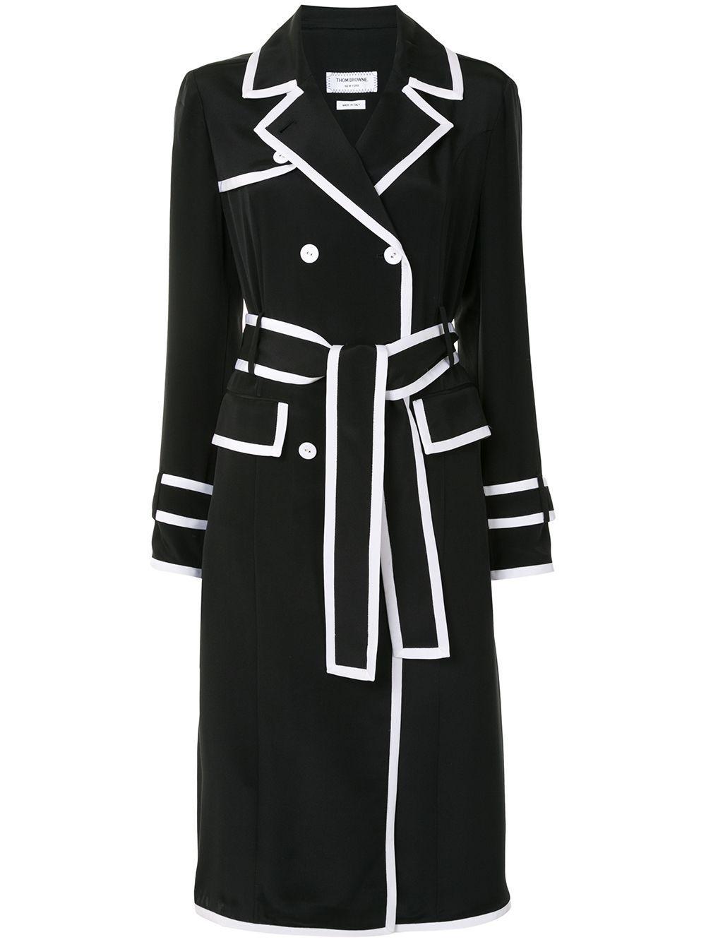 grosgrain-tip trenchcoat dress by THOM BROWNE