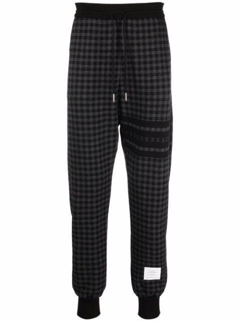 houndstooth-check track pants by THOM BROWNE