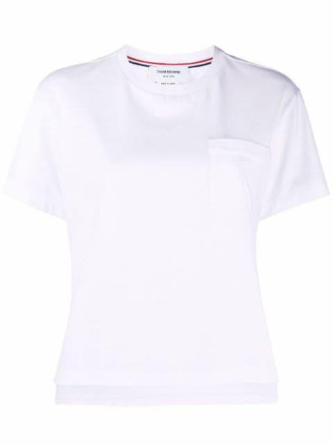 jersey boxy fit pocket tee by THOM BROWNE