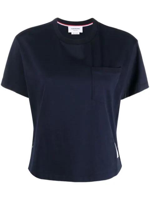 jersey boxy fit pocket tee by THOM BROWNE