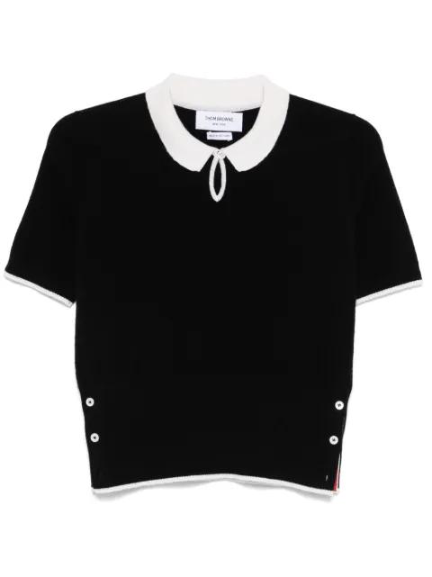 jersey stitch cashmere polo by THOM BROWNE