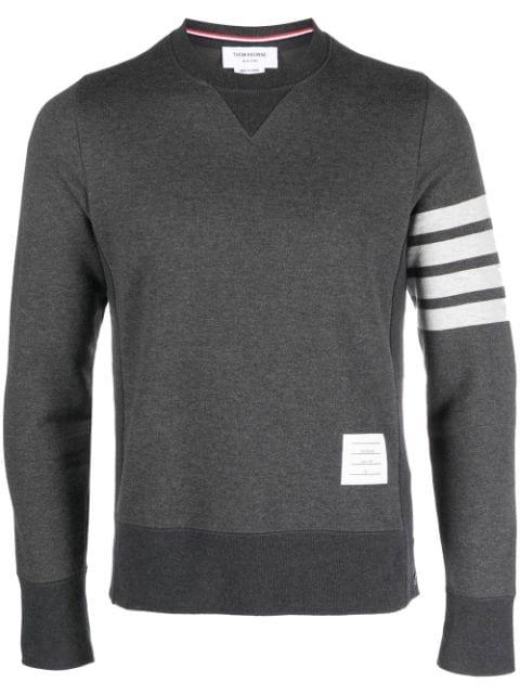 logo-patch cotton sweatshirt by THOM BROWNE