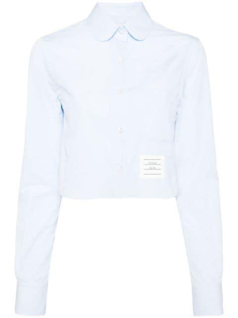 logo-patch cropped shirt by THOM BROWNE