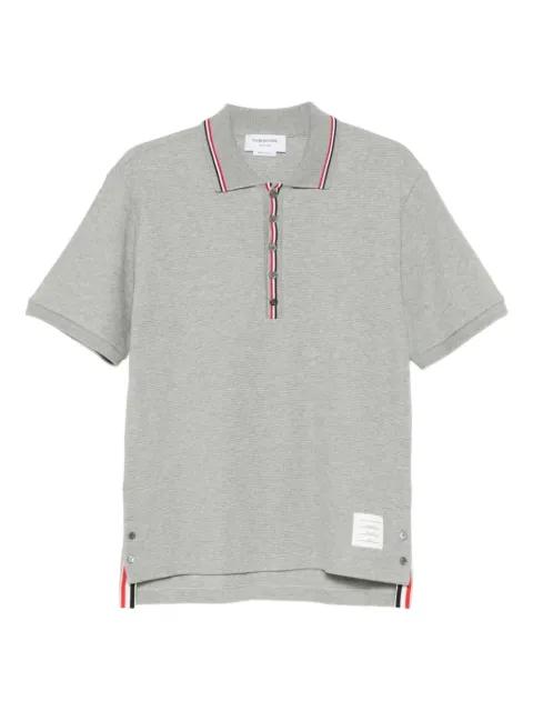 logo-patch polo shirt by THOM BROWNE
