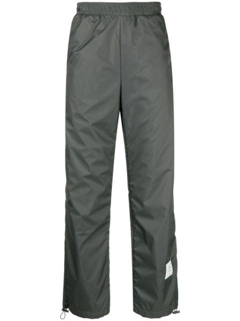 logo-patch sheer-ripstop track pants by THOM BROWNE