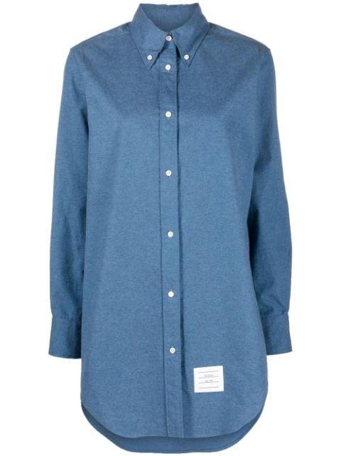 logo-patch shirt dress by THOM BROWNE
