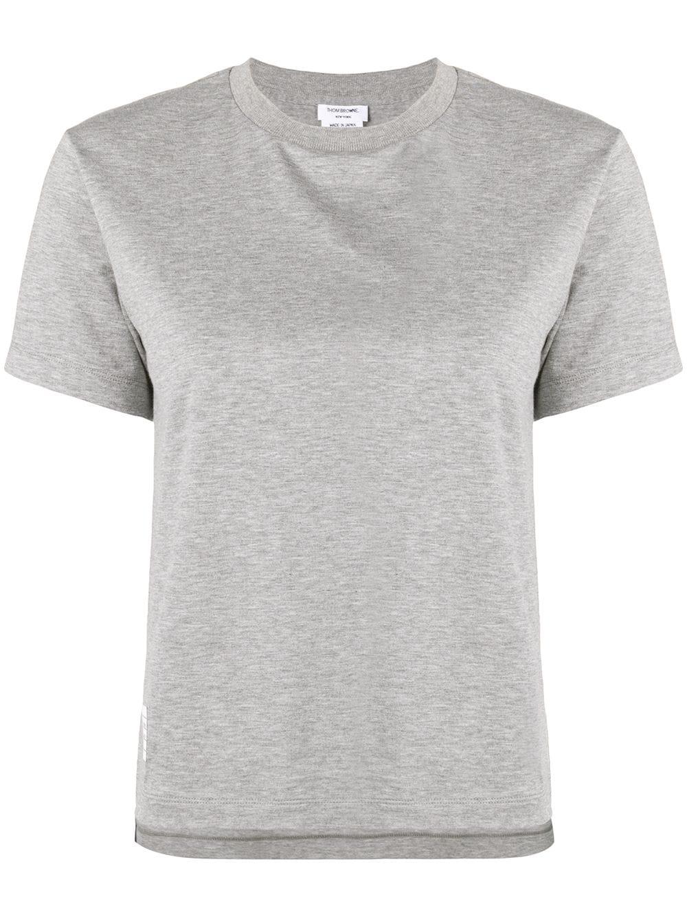 logo-patch short-sleeve T-shirt by THOM BROWNE