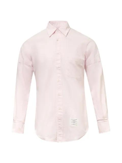 long-sleeve button-down shirt by THOM BROWNE