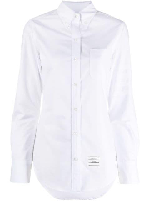long-sleeve button-fastening shirt by THOM BROWNE