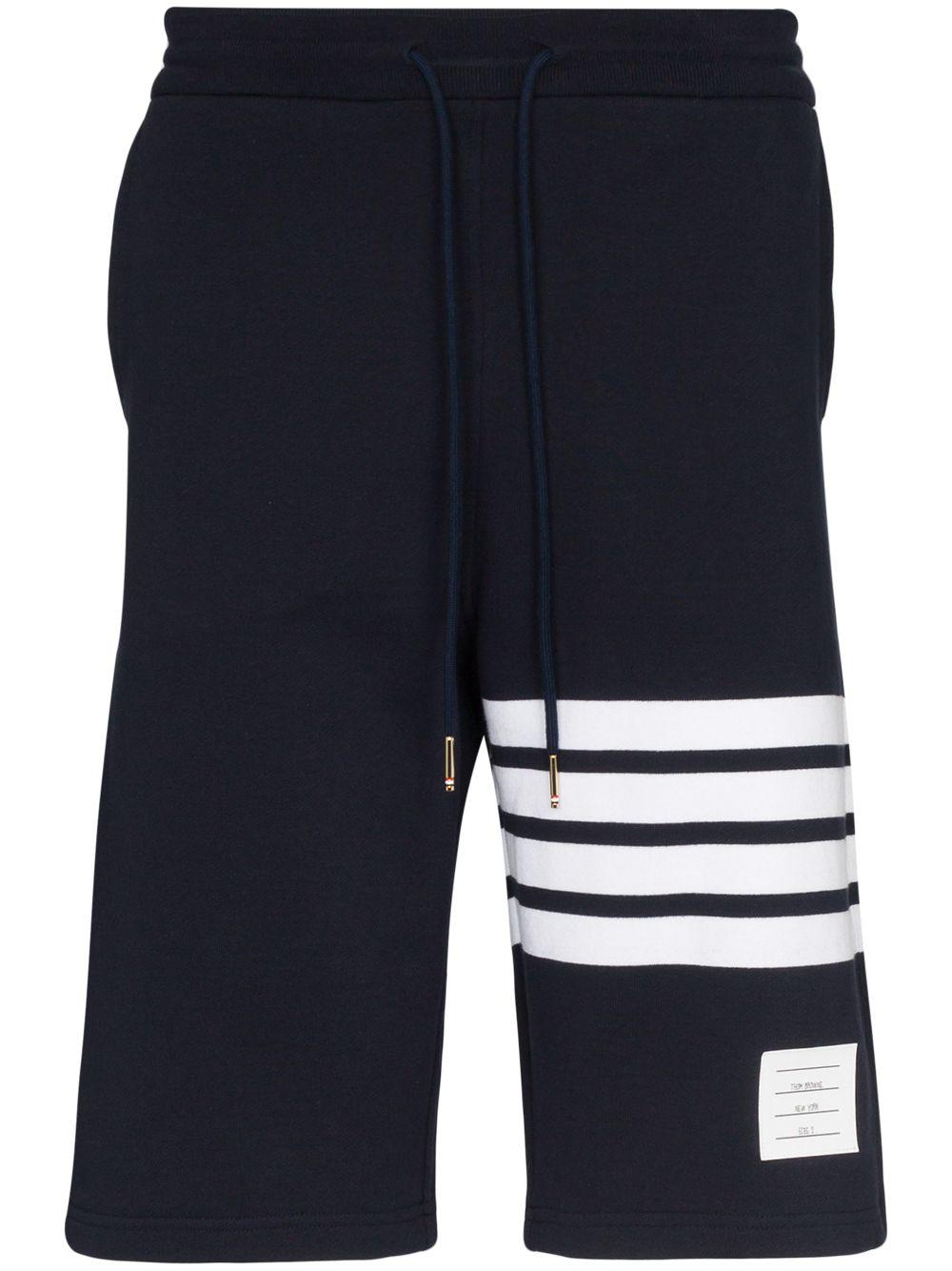 loopback 4-bar sweat-shorts by THOM BROWNE