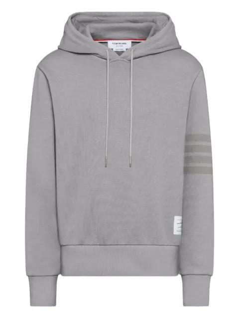 loopback four-bar hoodie by THOM BROWNE