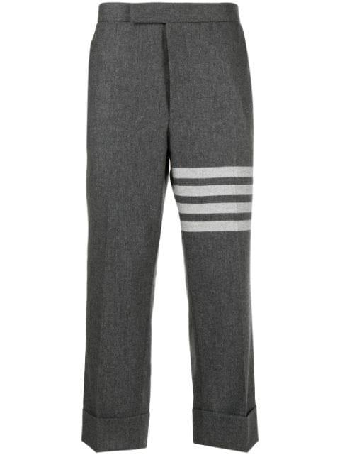 low-rise drop-crotch tailored trousers by THOM BROWNE