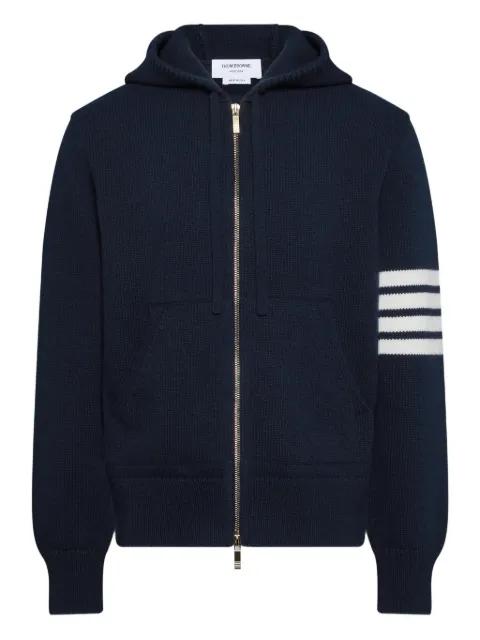 lunar new year intarsia 4-bar stripe-detail hoodie by THOM BROWNE