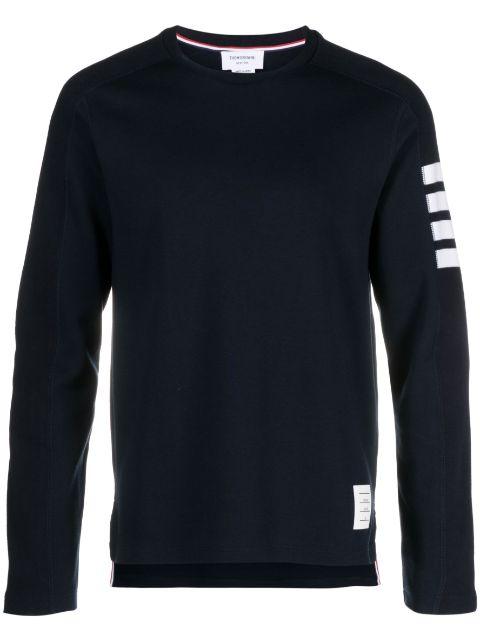 milano cotton 4-Bar long-sleeve tee by THOM BROWNE