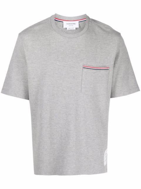 milano cotton oversized pocket tee by THOM BROWNE