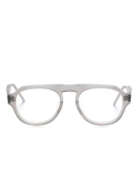 navigator-frame glasses by THOM BROWNE