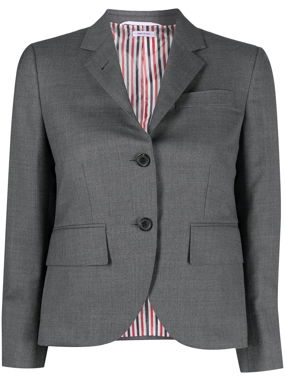 notched-lapel single-breasted blazer by THOM BROWNE