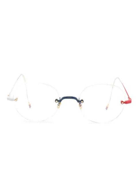 oval-frame glasses by THOM BROWNE