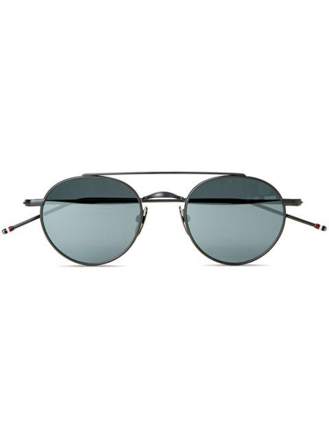 oval-frame sunglasses by THOM BROWNE
