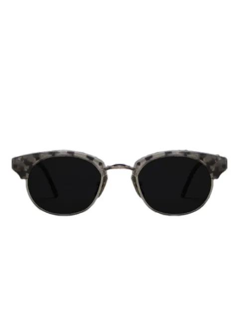 oval-frame sunglasses by THOM BROWNE